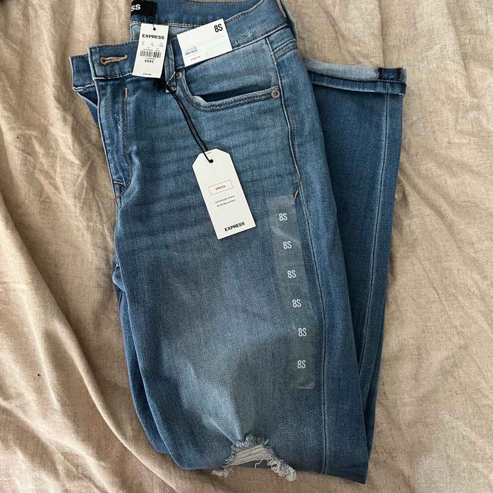 Express ripped skinny jeans